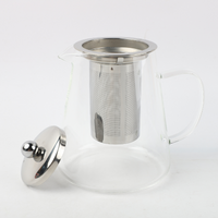 Juego tetera de Vidrio 950ml +4 tazas