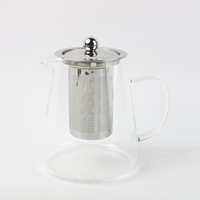 Juego tetera de Vidrio 950ml +4 tazas
