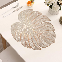 Set x6 Individuales Hojas Dorada