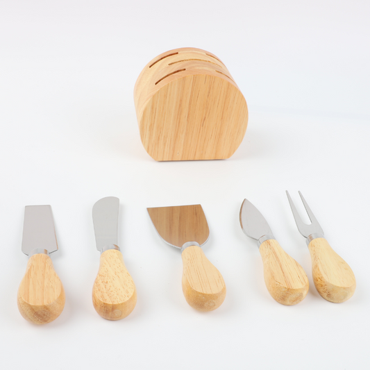 Set x 5 Utensilios de Queso con Base