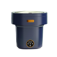 Mini lavadora portátil y plegable 13lt blanco/café