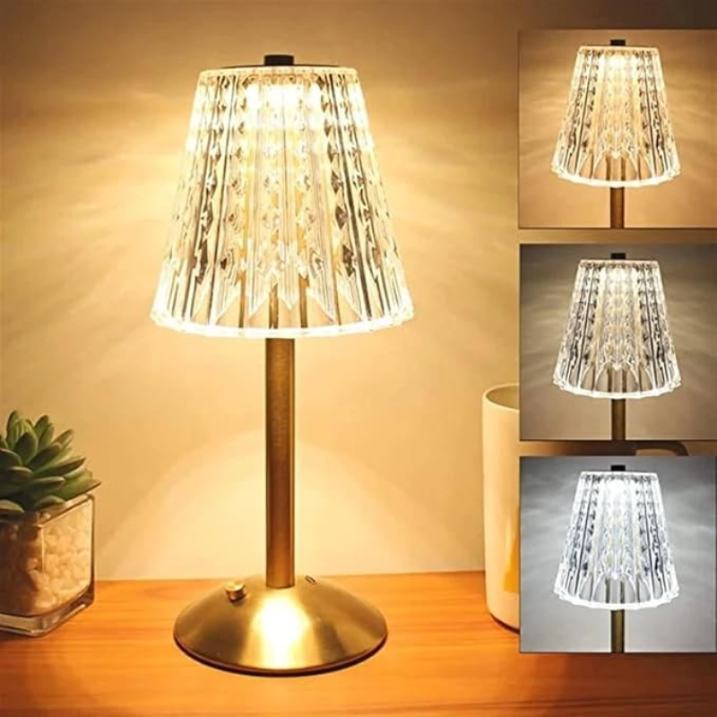 Lámpara de Mesa Pantalla Acrílica
