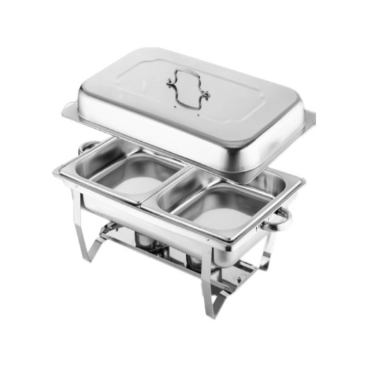 Bandeja de Acero Inoxidable con 2 Divisiones