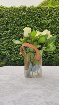 Florero Decorativo Bolso de Vidrio