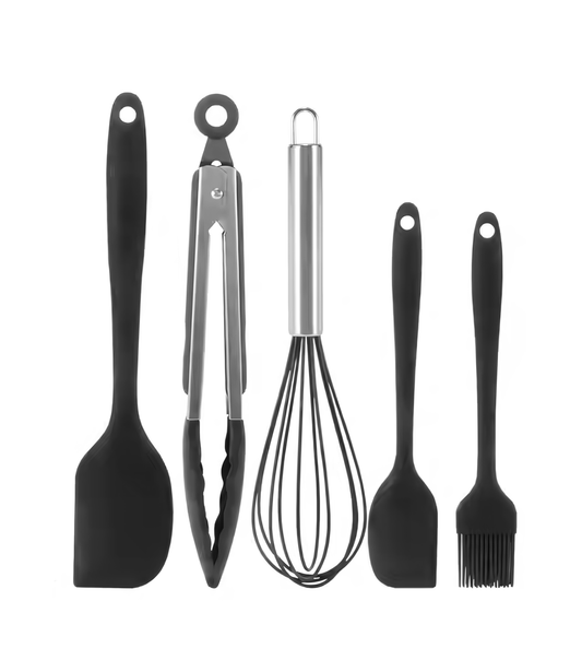 Juego de 05 utensilios de cocina - Rojo